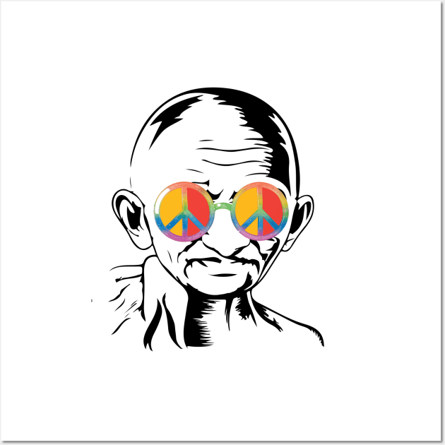 Gandhi Peace Bro – Non Violence Wall Art by alltheprints
